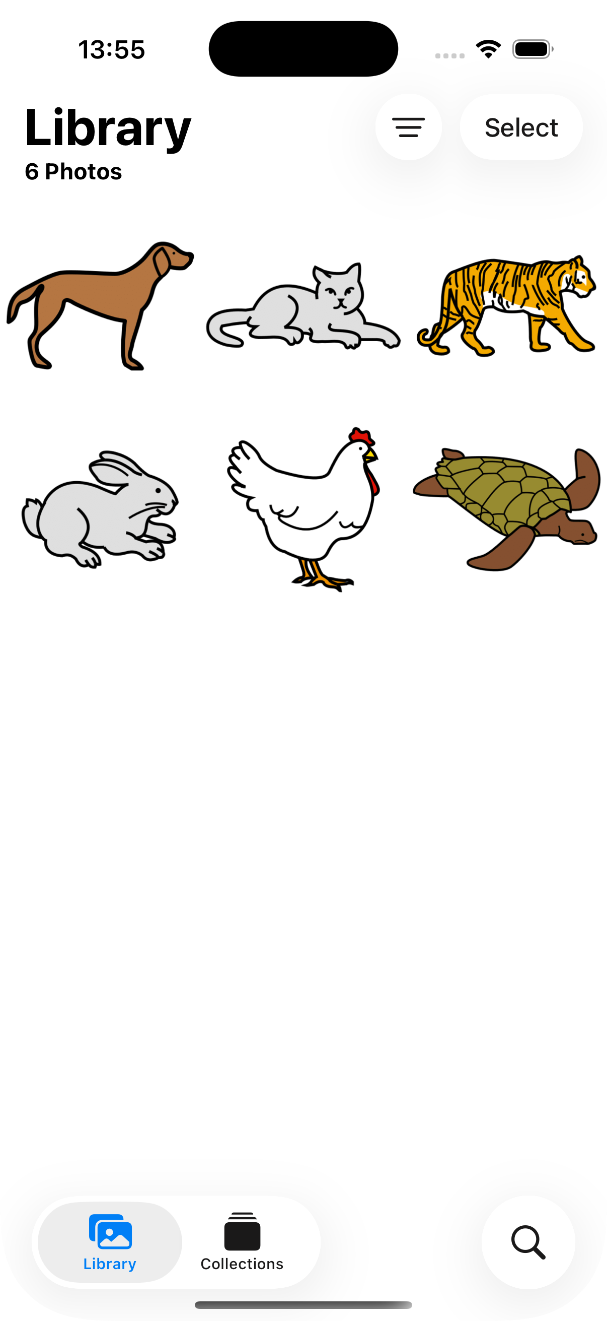 Pictograms saved to camera roll